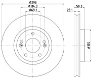 MDC2502 Brzdový kotouč MINTEX