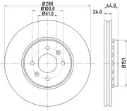 MDC2515 Brzdový kotouč MINTEX