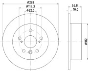 MDC2545 Brzdový kotouč MINTEX