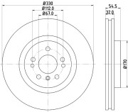 MDC2780C Brzdový kotouč MINTEX