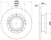 MDC2552 Brzdový kotouč MINTEX