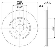 MDC2560 Brzdový kotouč MINTEX