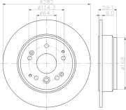 MDC2566 Brzdový kotouč MINTEX