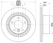 MDC2783C Brzdový kotouč MINTEX