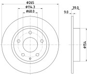 MDC2605 Brzdový kotouč MINTEX