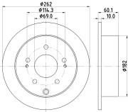 MDC2622 Brzdový kotouč MINTEX