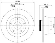 MDC2624C Brzdový kotouč MINTEX