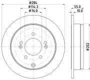 MDC2644 Brzdový kotouč MINTEX