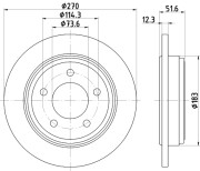 MDC2650 Brzdový kotouč MINTEX