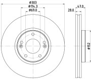 MDC2666 Brzdový kotouč MINTEX