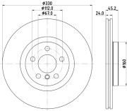 MDC2680 Brzdový kotouč MINTEX