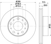 MDC2685 Brzdový kotouč MINTEX