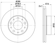 MDC2686C Brzdový kotouč MINTEX