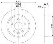 MDC2689 Brzdový kotouč MINTEX