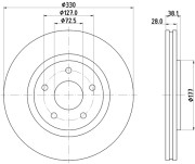 MDC2721 Brzdový kotouč MINTEX