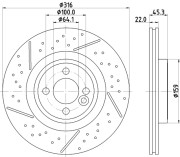 MDC2725 Brzdový kotouč MINTEX