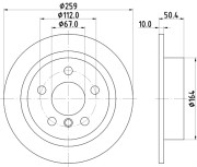 MDC2727 Brzdový kotouč MINTEX