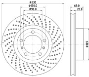 MDC2730R Brzdový kotouč MINTEX