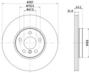 MDC2751C Brzdový kotouč MINTEX