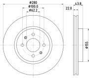 MDC2847C Brzdový kotouč MINTEX