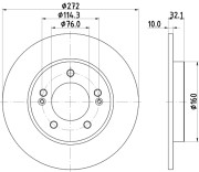 MDC2797C Brzdový kotouč MINTEX