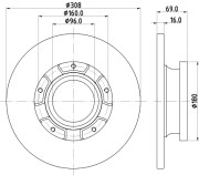 MDC2810C Brzdový kotouč MINTEX