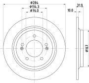 MDC2815C Brzdový kotouč MINTEX