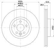 MDC2816C Brzdový kotouč MINTEX