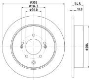 MDC2817C Brzdový kotouč MINTEX