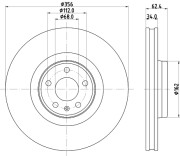 MDC2819C Brzdový kotouč MINTEX