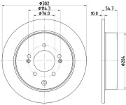 MDC2836C Brzdový kotouč MINTEX