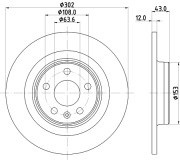 MDC2838C Brzdový kotouč MINTEX