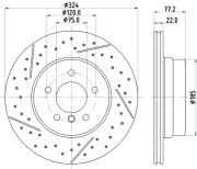 MDC2842C Brzdový kotouč MINTEX