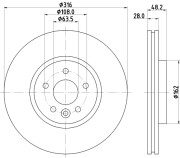 MDC2853C Brzdový kotouč MINTEX