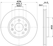 MDC2854C Brzdový kotouč MINTEX