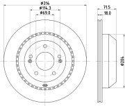 MDC2855C Brzdový kotouč MINTEX