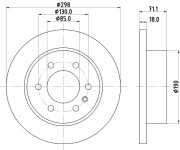 MDC2851C Brzdový kotouč MINTEX