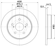 MDC2912C Brzdový kotouč MINTEX