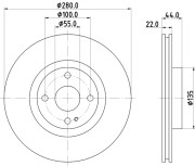 MDC2859C Brzdový kotouč MINTEX