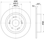 MDC2860C Brzdový kotouč MINTEX