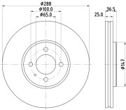 MDC2863C Brzdový kotouč MINTEX