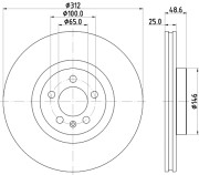 MDC2865C Brzdový kotouč MINTEX