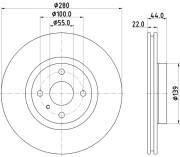 MDC2875C Brzdový kotouč MINTEX