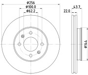 MDC2872C Brzdový kotouč MINTEX