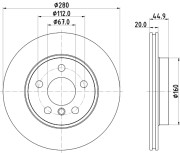 MDC2900C Brzdový kotouč MINTEX