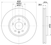 MDC2880C Brzdový kotouč MINTEX