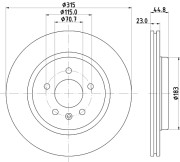 MDC2881C Brzdový kotouč MINTEX