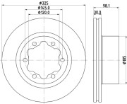 MDC2883C Brzdový kotouč MINTEX