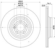 MDC2895C Brzdový kotouč MINTEX