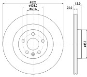 MDC2915C Brzdový kotouč MINTEX